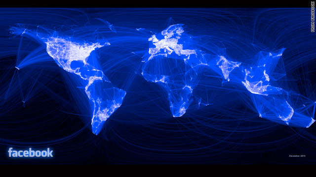 نقشه ارتباطات فــیســـبوکی در جهان ! - تکفارس 