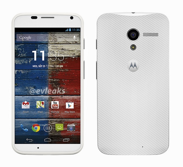 تصویری از نسخه سفید رنگ Motorola X