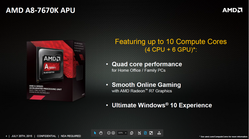 AMD در تدارک عرضه ی APU جدید خود به نام A8-7670K - تکفارس 