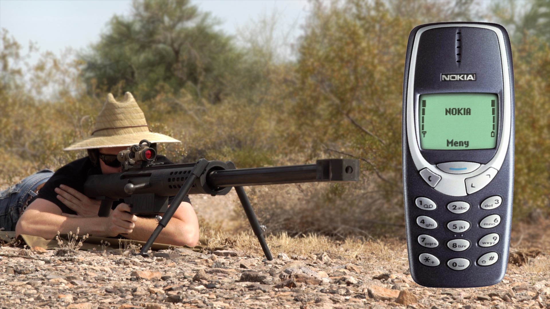 تماشاخانه: تکنولوژی در برابر گلوله | Nokia ۳۳۱۰ در برابر تفنگ ۲۰mm - تکفارس 