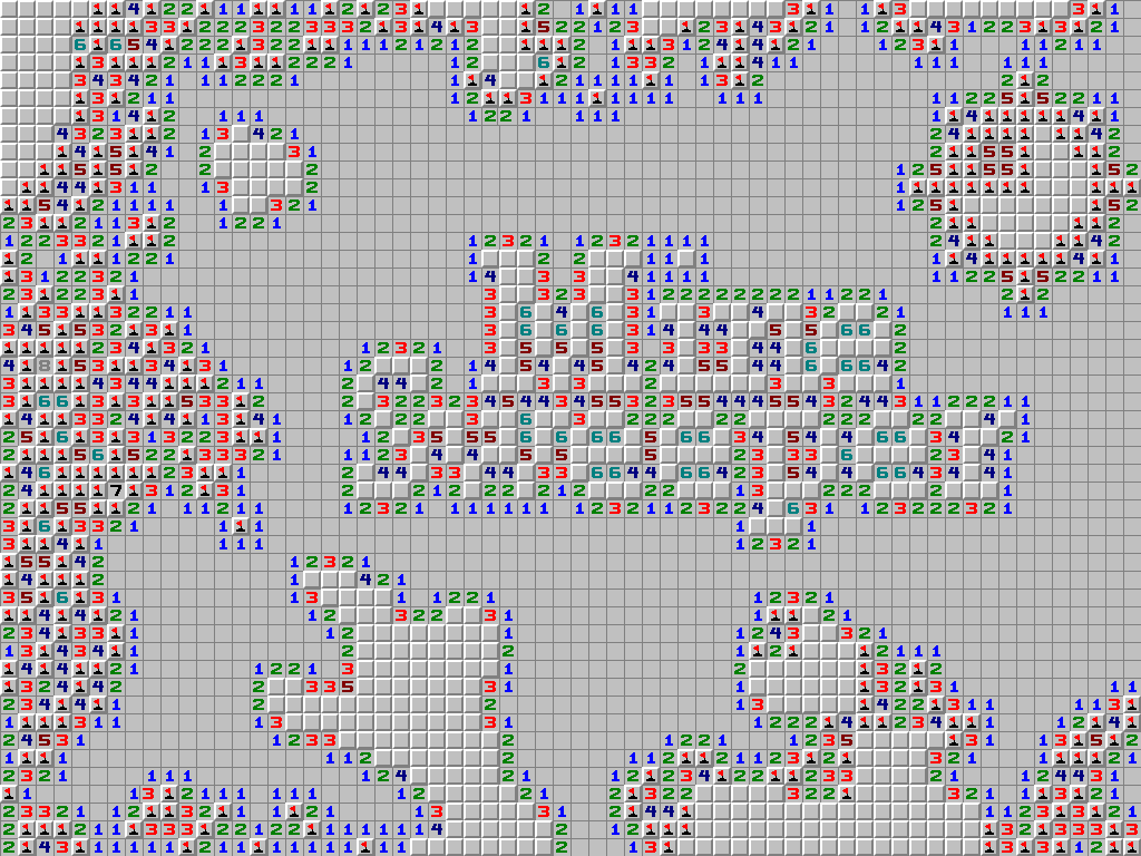 ۱۰ نفر شانس انجام بازی Minesweeper را روی ۲۴ نمایشگر چسبیده به هم خواهند داشت - تکفارس 