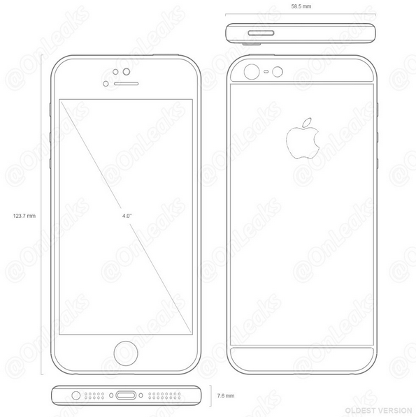طرح های اولیه iPhone 5Se نشان دهنده شباهت عجیب آن به iPhone 6 هستند - تکفارس 