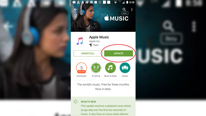 بروزرسانی اپلیکیشن Apple Music برای اندروید - تکفارس 