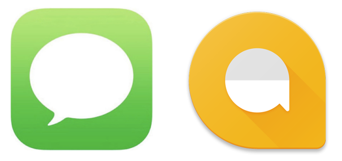 اپلیکیشن iMassage اپل در مقابل اپلیکیشن Allo گوگل - تکفارس 