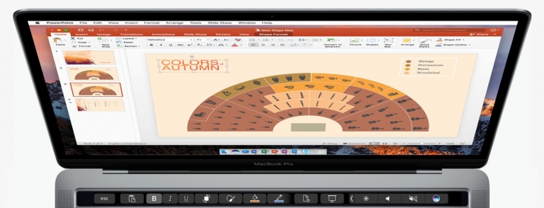 نوار لمسی مک بوک پرو قابلیت‌های نرم افزاری مایکروسافت آفیس را برای کاربران مک نمایش می‌دهد - تکفارس 