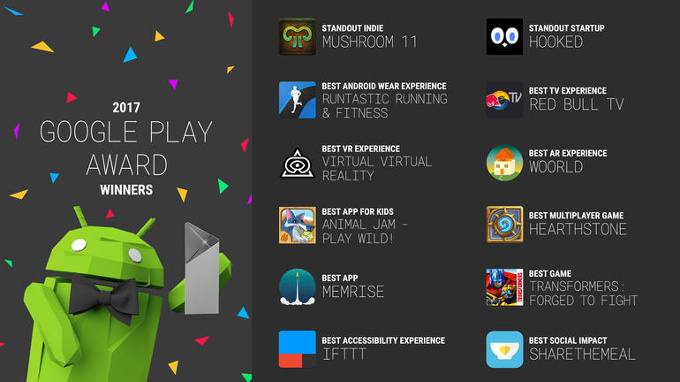 گوگل برندگان Play Awards سال ۲۰۱۷ را معرفی کرد! - تکفارس 