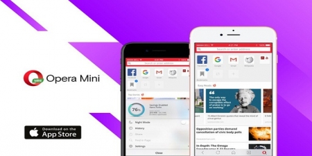 مرورگر opera mini قبل از آیفون ۸ به طور کلی تغییر کرد - تکفارس 