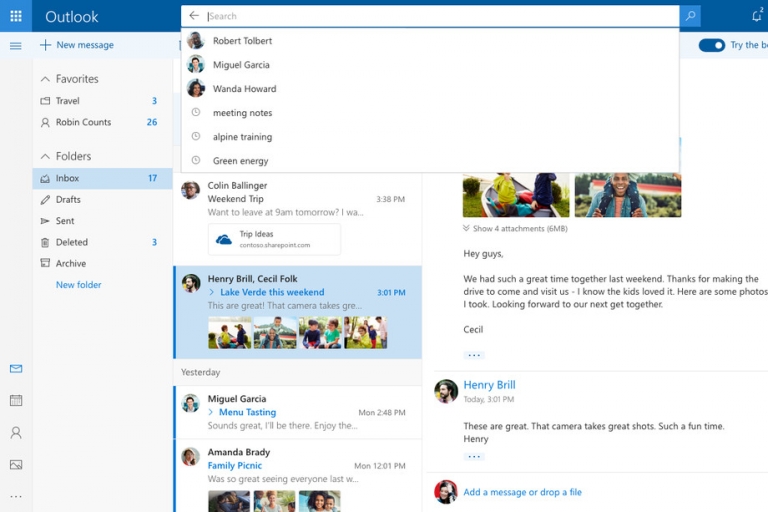 مایکروسافت اکنون در حال ارائه طراحی جدید Outlook.com است - تکفارس 