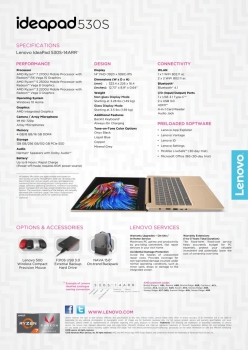 اطلاعاتی از لپ تاپ Lenovo IdeaPad 530S به همراه تراشه AMD Ryzen و پردازنده گرافیکی Radeon Vega لو رفت - تکفارس 