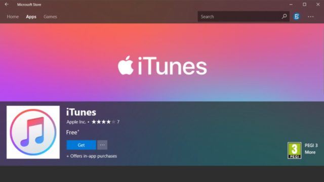 برنامه iTunes شرکت اپل برای ویندوز ۱۰ هم اکنون در فروشگاه مایکروسافت قابل دریافت می‌باشد - تکفارس 