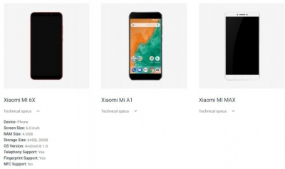 گوشی شیائومی Mi 6X بر روی وبسایت Android.com لیست شد; قیمت آن نیز اعلام شد - تکفارس 