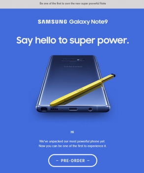 اولین تصویر از Galaxy Note 9 منتشر شد - تکفارس 