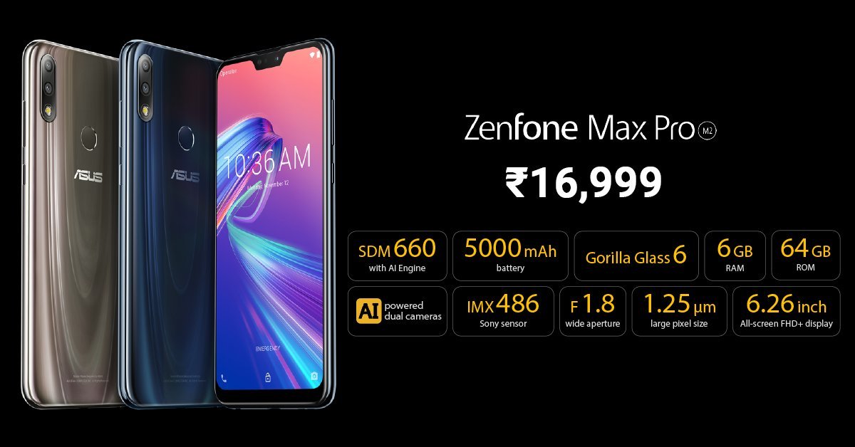 Asus ZenFone Max Pro M2 و ZenFone Max M2 رسماً معرفی شدند - تکفارس 