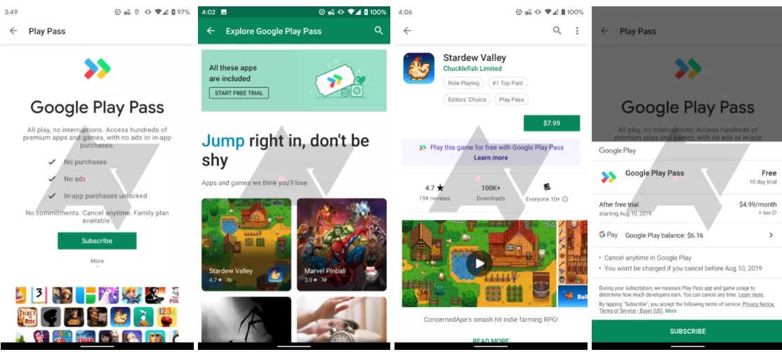 گوگل در حال تست سرویس اشتراکی Play Pass است - تکفارس 