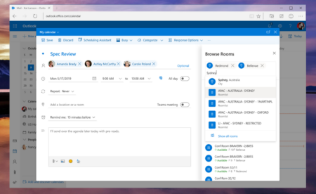 جستجوی اتاق‌های ملاقات در نسخه وب Outlook راحت‌تر از گذشته شد - تکفارس 