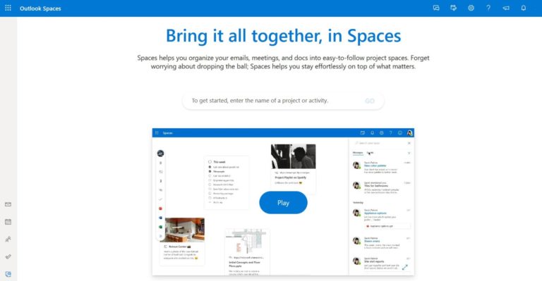 مایکروسافت از Outlook Spaces رونمایی کرد - تکفارس 