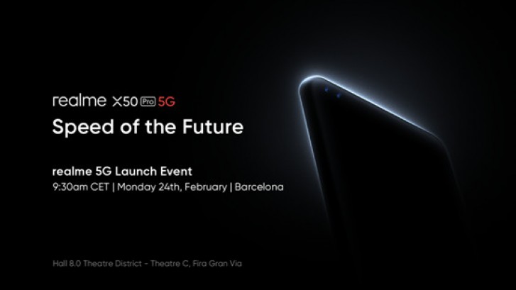 گوشی ریلمی X50 پرو ۵G در تاریخ ۲۴ فوریه در کنگره جهانی موبایل معرفی خواهد شد - تکفارس 