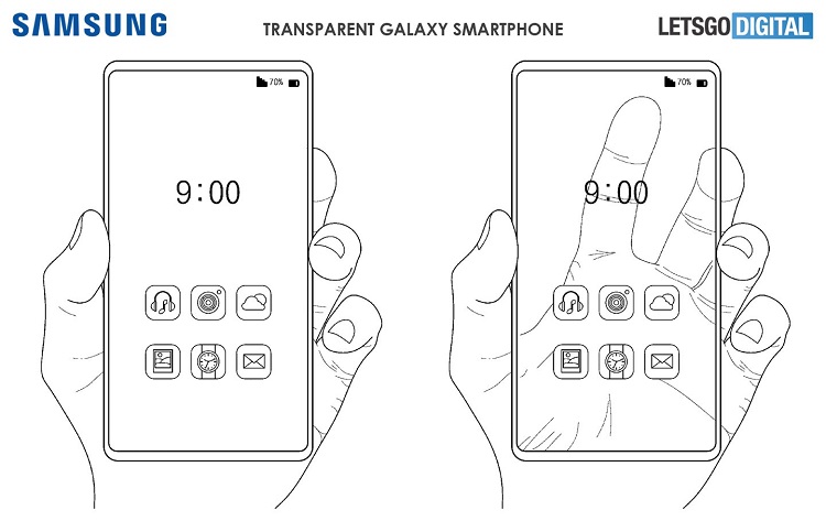 سامسونگ درحال کار روی یک گوشی شفاف است - تکفارس 