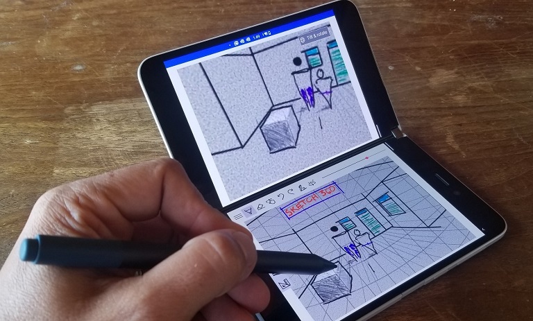 نرم‌افزار Sketch 360 به مایکروسافت سرفیس دوئو می‌آید - تکفارس 