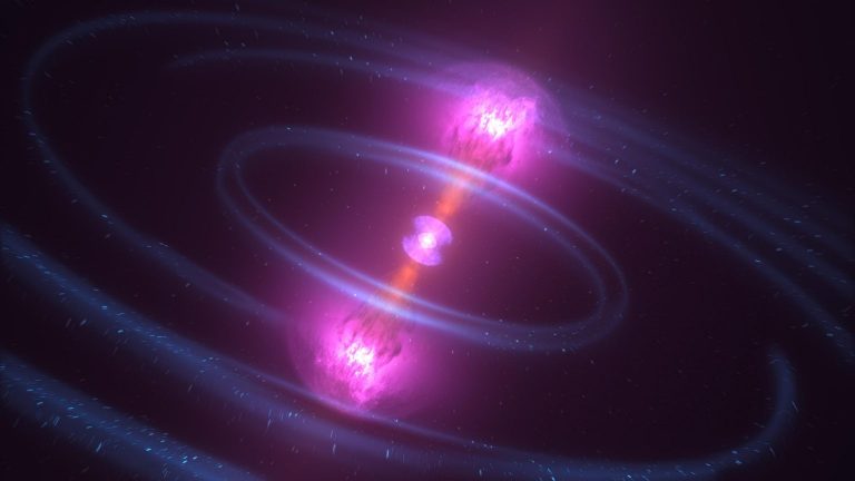 Debris-Blasts-Away-After-Neutron-Stars-Collide