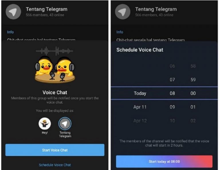 ویژگی جدید تلگرام برای رقابت بیشتر با کلاب هاوس - تکفارس 