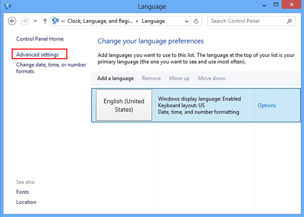 آموزش تغییر زبان در ویندوز
