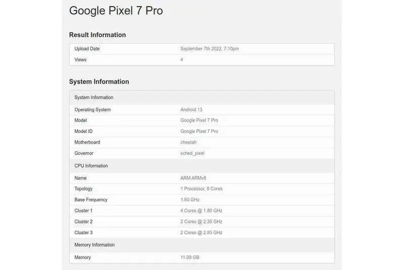 گوگل پیکسل 7 پرو