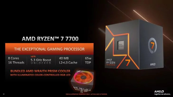 ای ام ‌دی از پردازنده های اقتصادی Ryzen 9 7900, Ryzen 7 7700 و Ryzen 5 7600‌ رونمایی کرد - تکفارس 