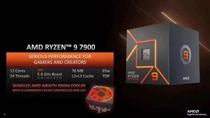 ای ام ‌دی از پردازنده های اقتصادی Ryzen 9 7900, Ryzen 7 7700 و Ryzen 5 7600‌ رونمایی کرد - تکفارس 