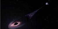 تلسکوپ هابل "این سیاه چاله غول پیکر دنباله‌ای از ستارگان جوان را بر جای گذاشته است"